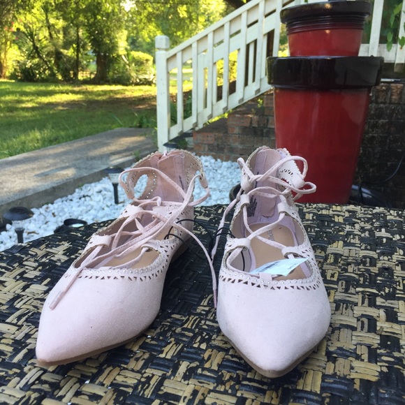 NEW Express Size 7 Rose Pink Pointed Flats - Picture 7 of 7